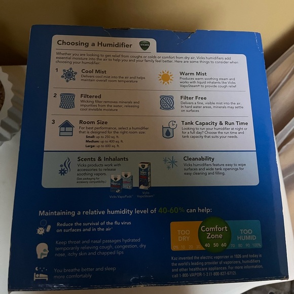 Vicks Cool Mist Humidifier 🩵💙 - Picture 5 of 7